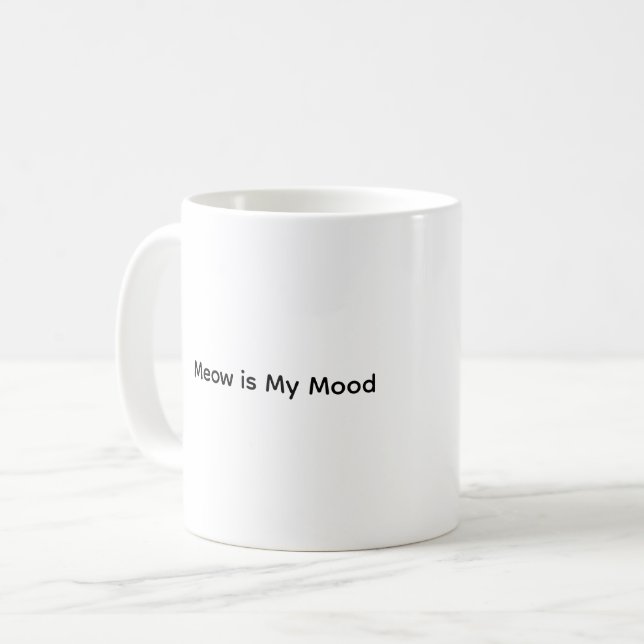 Niedliche Katze Komfortabel spricht leicht. Kaffeetasse (Vorderseite Links)