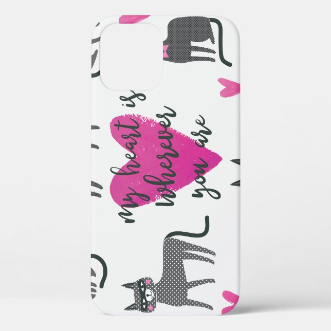 Niedliche Katze: Liebe als Illustration. Case-Mate iPhone Hülle (Rückseite)