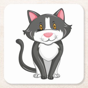 Niedliche Katze Lover Geschenk Gray Kitten Funny G Rechteckiger Pappuntersetzer