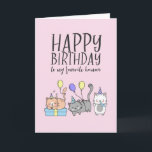 Niedliche Katze Lover Kittens Party Hat Funny Gebu Karte<br><div class="desc">Die lustige und niedliche Geburtstag-Karte für diejenigen, die Liebe Pistons und Spaß. Der perfekte Weg, um Ihren Freunden und der Familie einen guten Geburtstag zu wünschen. Besuchen Sie unseren Shop für mehr Geburtstagskarten Sammlung. Sie finden etwas cooles, Humorvolles und manchmal sarkastisches Geburtstagskarten für Ihren besonderen Menschen.</div>
