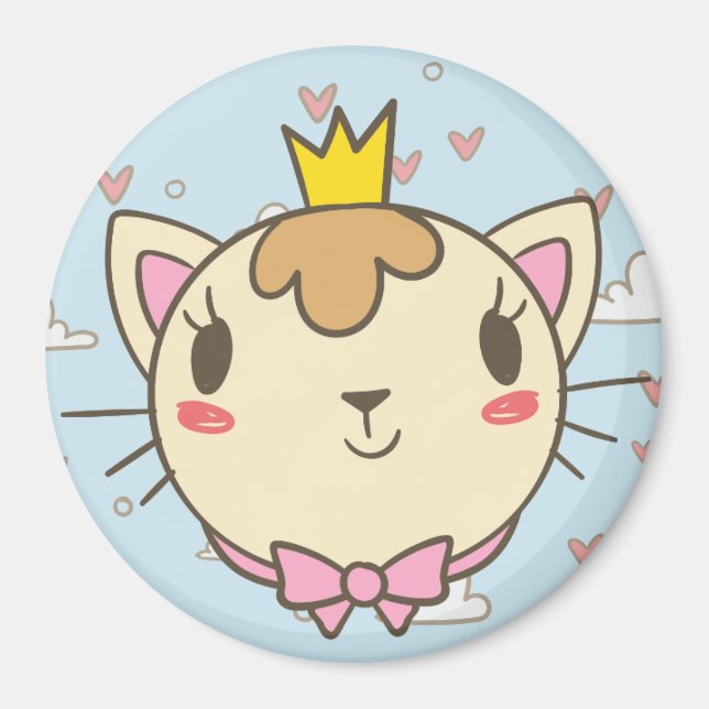 Niedliche Katze Magnet (Vorne)