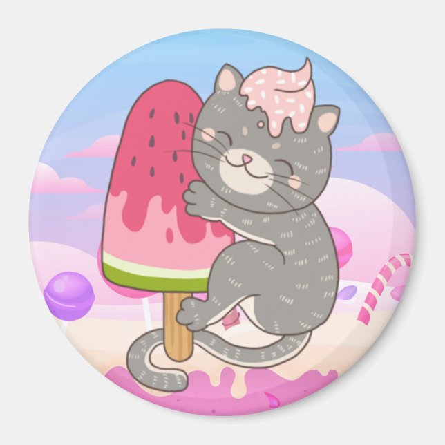 Niedliche Katze Magnet (Vorne)