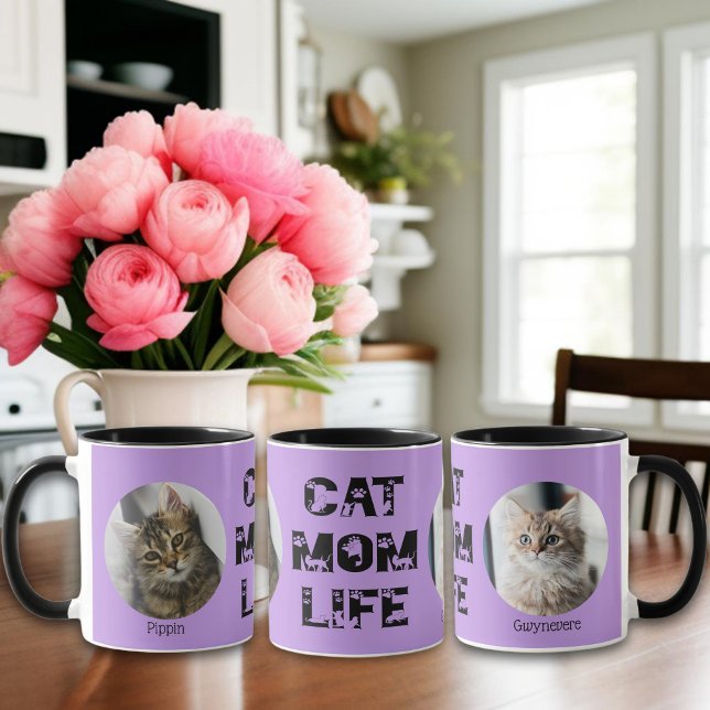 Niedliche Katze Mama Leben Custom Haustier Foto Mu Tasse (Von Creator hochgeladen)