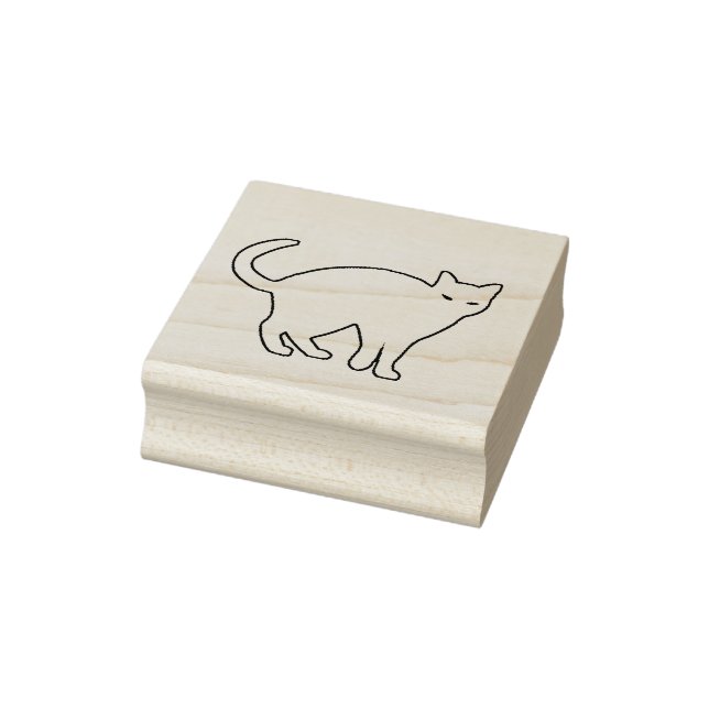 Niedliche Katze mit Arched Back Art Briefmarke Gummistempel (Stempel)