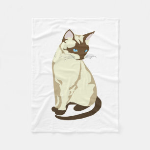 NIEDLICHE KATZE MIT BLUE AUGEN FLEECEDECKE