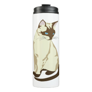 NIEDLICHE KATZE MIT BLUE AUGEN THERMOSBECHER
