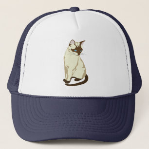 NIEDLICHE KATZE MIT BLUE AUGEN TRUCKERKAPPE