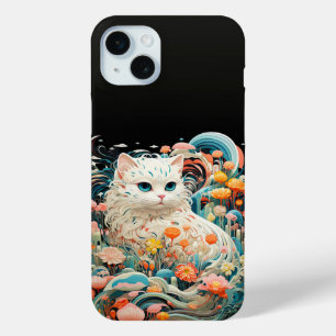 Niedliche Katze mit Blume Papierausschnitt Case-Mate iPhone Hülle