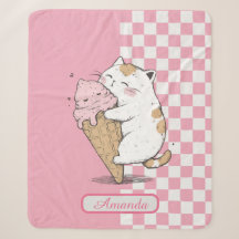 Niedliche Katze mit Eiscreme