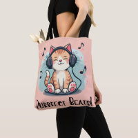 Niedliche Katze mit Kopfhörern Kawaii Music Lover 
