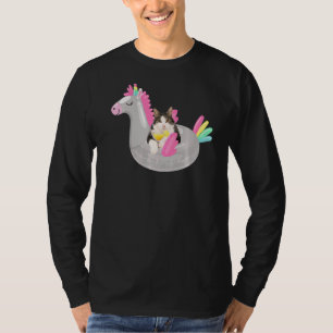 Niedliche Katze mit Margarita & Unicorn Float Kitt T-Shirt
