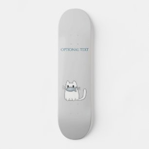 Niedliche Katze mit Preisfisch Skateboard