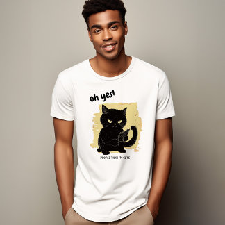 Niedliche Katze mit Schusswaffe | Witzige Gemeine  T-Shirt
