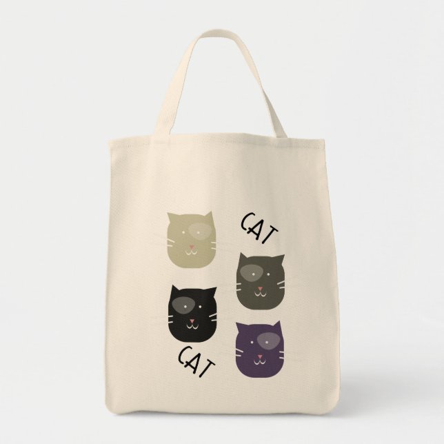 Niedliche Katze mit Whimiskalen Tragetasche (Vorne)