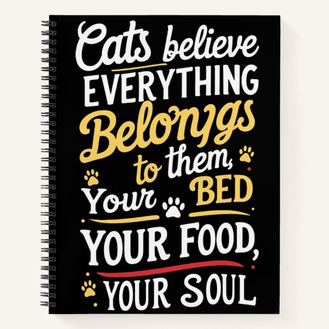 Niedliche Katze Notizbuch (Vorderseite)