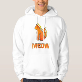 Niedliche Katze, Orange & Gelb Tier, Abstrakter Po Hoodie