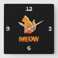 Niedliche Katze, Orange & Gelb Tier, Abstrakter Po