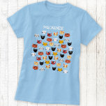 Niedliche Katze Personalisiert T-Shirt<br><div class="desc">Ein lustiges Muster von vielen hübschen kleinen Kätzchen. Ändern Sie den Namen, um ihn zu personalisieren. Originelle Kunst von Nic Squirrell.</div>