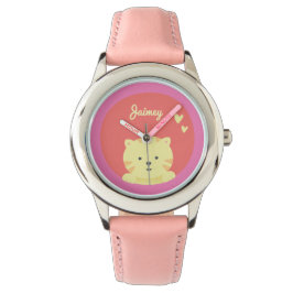 Niedliche Katze - Personalisierte Kinder beobachte Armbanduhr