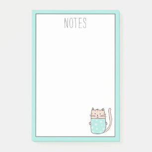 Niedliche Katze personzlisiert Post-it Klebezettel