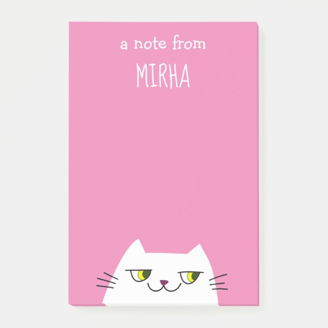 Niedliche Katze Post-it Klebezettel (Vorderseite)