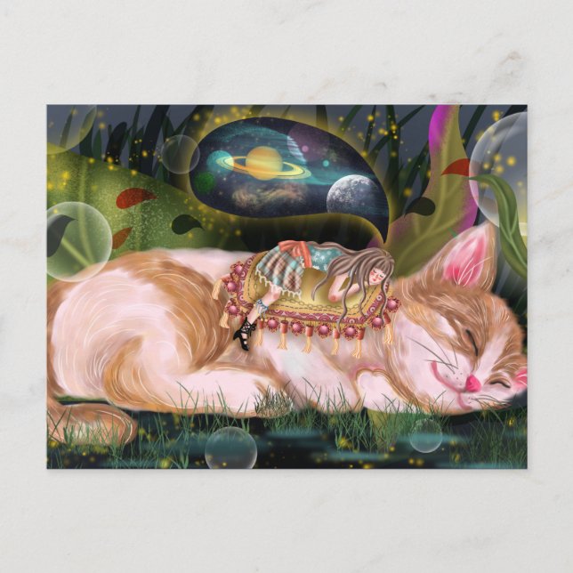 Niedliche Katze Postkarte (Vorderseite)