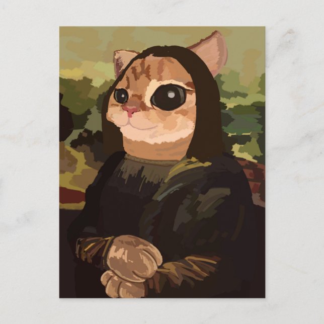 Niedliche Katze Postkarte (Vorderseite)