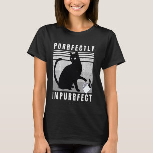 Niedliche Katze Präzisionsschweiß Süße Vintage Re T-Shirt
