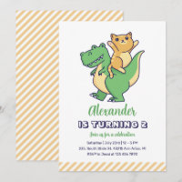 Niedliche Katze Riding T-Rex Dinosaur Kinder Dino 