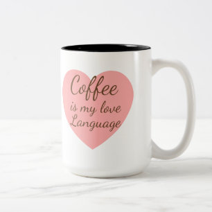 Niedliche Katze & Rosa Herz Kaffee-Liebe-Tasse Zweifarbige Tasse