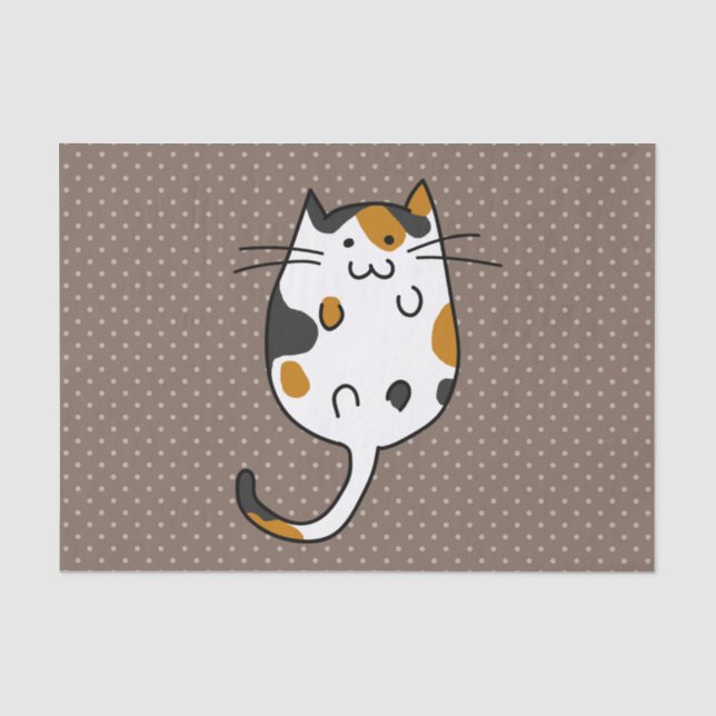 Niedliche Katze Seidenpapier (Vorderseite)