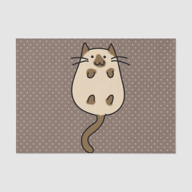 Niedliche Katze Seidenpapier (Vorderseite)