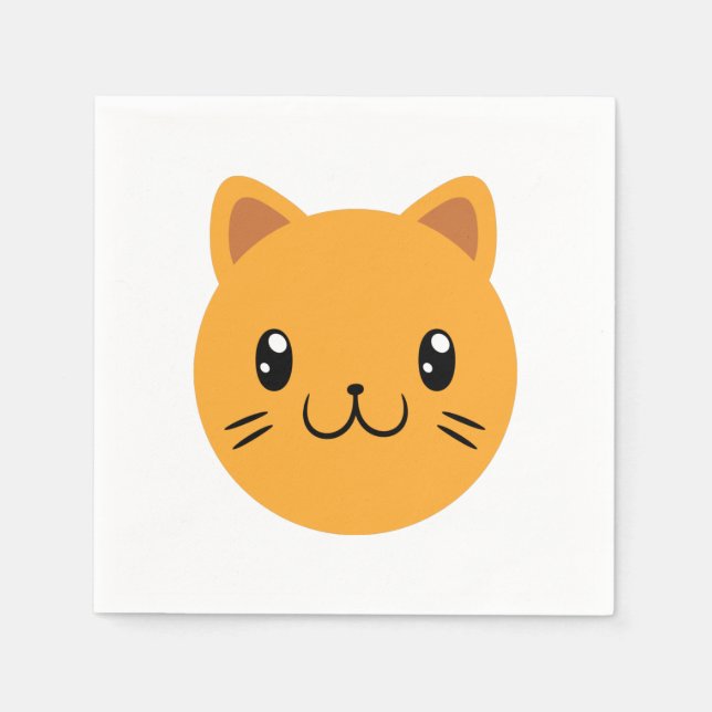 Niedliche Katze Serviette (Vorderseite)