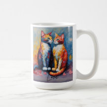 Niedliche Katze Stilvolle Tierkatze Latte Kaffee T