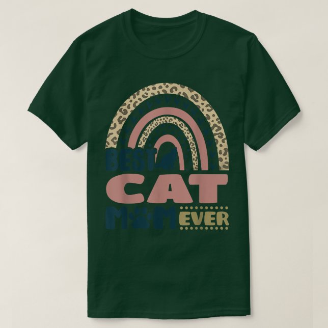 Niedliche Katze Stuff Tierleopard Regenbogen Beste T-Shirt (Design vorne)