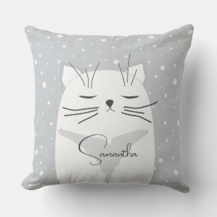 Niedliche Katze, Symbol von 2023. Kissen