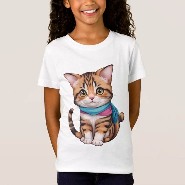 Niedliche Katze T-Shirt (Vorderseite)