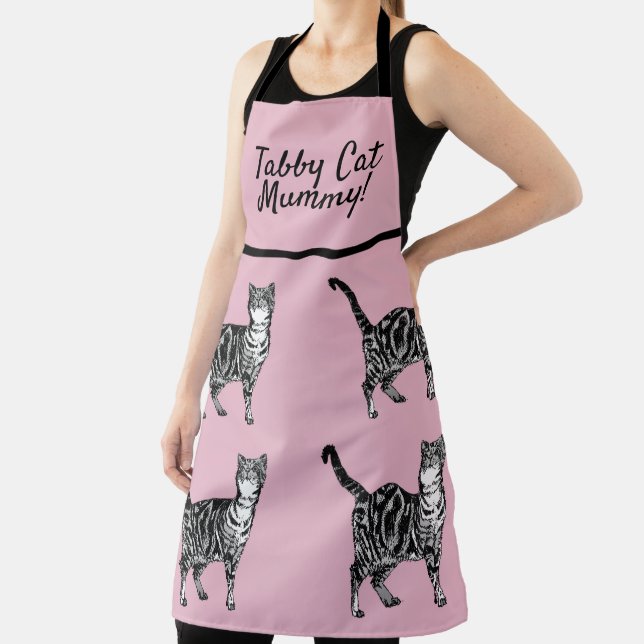 Niedliche Katze Tabby Muster Blaue Katzen Ma Küche Schürze (InSitu)