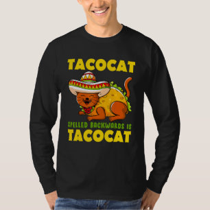 Niedliche Katze Tacocat rückwärts geschrieben Taco T-Shirt