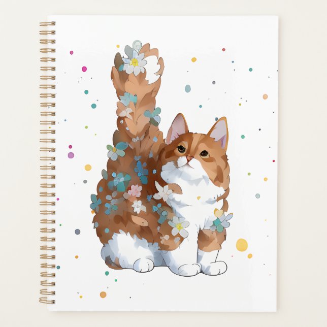 Niedliche Katze Tier Planer (Vorderseite)