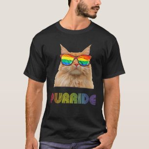 Niedliche Katze tragen Gay Pride Sonde Männer LGBT T-Shirt