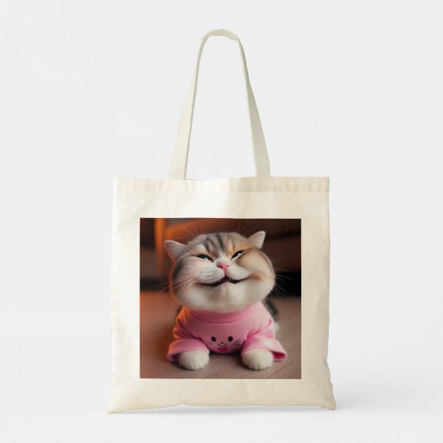 Niedliche Katze Tragetasche (Rückseite)