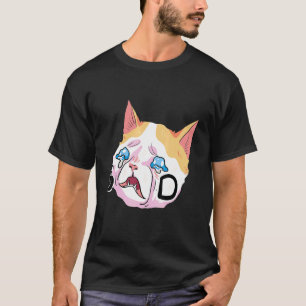 Niedliche Katze Traurige Frauen Miauende Katze Kat T-Shirt