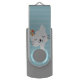 Niedliche Katze und Blumen-Dotty personalisiertes USB Stick (Rückseite (Vertikal))