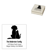 Niedliche Katze und Hunde - Familienname und Rücks