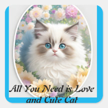 Niedliche Katze und Liebe