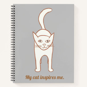 Niedliche Katze Zeichnend, Meine Katze inspiriere  Notizbuch
