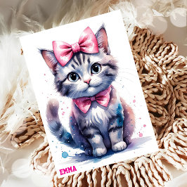 Niedliche Katze zum Geburtstag Einladung