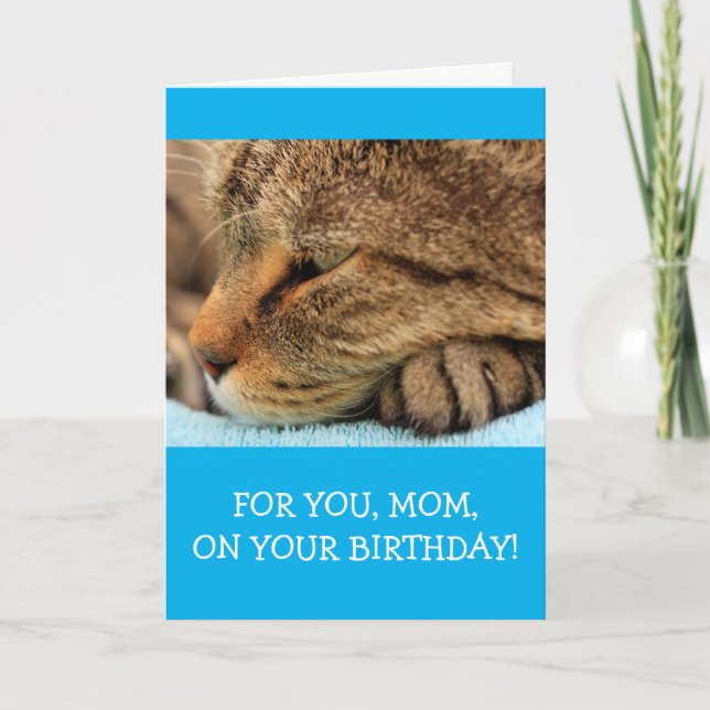 Niedliche Katze "Zur Mama" Geburtstag Karte (Vorderseite)