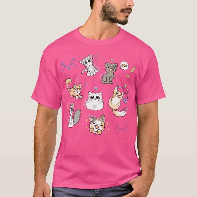 Niedliche Katzen 2 T-Shirt (Vorderseite)